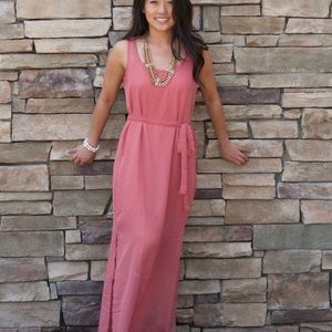 Dusty rose maxi dress